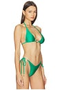 view 2 of 4 HAUT DE MAILLOT DE BAIN DOS NAGEUR ANNEAU RING HALTER BIKINI TOP in Island Lush