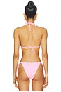 view 3 of 4 Slide Triangle Bikini Top in Fairy Floss