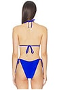 view 3 of 4 Ring Halter Bikini Top in Blue Lagoon