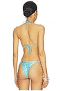 view 3 of 5 Decorative Bind Halter Bikini Top in Ocean Aura