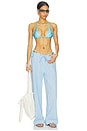 view 4 of 5 Decorative Bind Halter Bikini Top in Ocean Aura