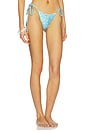 view 2 of 5 Decorative Thong Tie Side Bikini Bottom in Ocean Aura