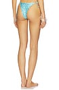 view 3 of 5 Decorative Thong Tie Side Bikini Bottom in Ocean Aura
