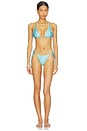 view 4 of 5 Decorative Thong Tie Side Bikini Bottom in Ocean Aura