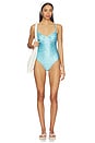 view 1 of 5 Decorative Underwire One Piece in Ocean Aura