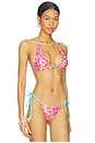 view 2 of 5 Frill Halter Bralette Bikini Top in Sun Pop