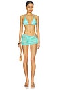 view 4 of 5 Lace Stitch Ring Halter Bikini Top in Summer Seas