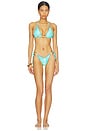 view 4 of 5 Lace Stitch Ring Tie Bikini Bottom in Summer Seas