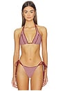 view 1 of 4 Decorative Panel Halter Bikini Top in Coco Kisses