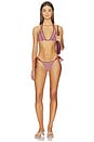 view 4 of 4 Decorative Panel Halter Bikini Top in Coco Kisses