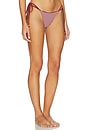 view 2 of 4 Decorative Thong Tie Side Bikini Bottom in Coco Kisses