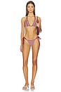 view 4 of 4 Decorative Thong Tie Side Bikini Bottom in Coco Kisses