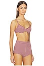 view 2 of 5 Decorative Ditzy Underwire Bikini Top in Coco Kisses