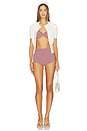 view 4 of 5 Cheeky Retro Swim Short in Coco Kisses