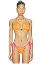 view 1 of 5 HAUT DE MAILLOT DE BAIN BIND TIE in Peach Pop