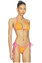 view 2 of 5 HAUT DE MAILLOT DE BAIN BIND TIE in Peach Pop