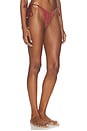 view 2 of 5 Ring Cheeky Side Tie Bikini Bottom in Cinnamon