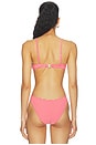 view 3 of 5 Scallop Crochet Underwire Bra Bikini Top in Strawberry Siesta