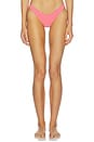 view 1 of 5 BRAGUITA DE BIKINI DE COBERTURA COMPLETA Y CORTE MINIMALISTA STRAWBERRY SIESTA in Strawberry Siesta