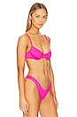 view 2 of 4 Ditzy Underwire Bikini Top in Flamingo Pink Ribbed