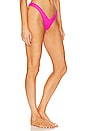 view 2 of 4 Y Cheeky Bikini Bottom in Flamingo Pink Ribbed