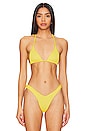 view 1 of 4 Slide Triangle Bikini Top in Sunshine Yellow