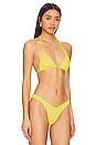 view 2 of 4 Slide Triangle Bikini Top in Sunshine Yellow