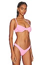 view 2 of 4 Ditzy Underwire Bikini Top in Bubblegum Pink Ribbed