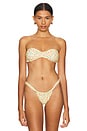view 1 of 5 X Lexi Hidalgo Strapless Ruched Bikini Top in Coco Mango