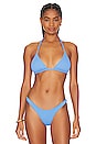 view 1 of 4 HAUT DE MAILLOT DE BAIN SLIDE in Breezy Blue Ribbed