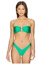 view 1 of 4 Strapless Bandeau Top in Jungle Jewel Shimmer