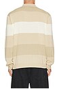 view 2 of 5 Coastal Stripe Knit Polo Jacket in Light Beige