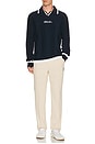 view 3 of 5 V Tipped Varsity Knit Pullover Polo in Navy
