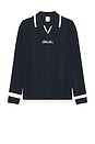view 4 of 5 V Tipped Varsity Knit Pullover Polo in Navy