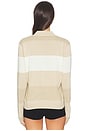 view 3 of 4 Coastal Stripe Knit Polo Top in Light Beige