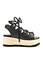 view 1 of 5 Eva Sandal in Black & Gold