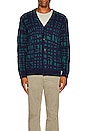 view 3 of 3 Alpaca Brushstroke Cardigan in Blue