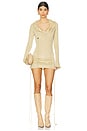 view 2 of 4 Cu Hooded Dress in Pale Olive