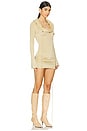 view 3 of 4 Cu Hooded Dress in Pale Olive