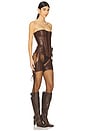 view 2 of 3 Veil Corset Top in Brown Burn