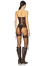 view 3 of 3 Veil Corset Top in Brown Burn