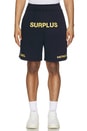 view 3 of 3 Surplus Logo Sweatshorts in Navy & Yellow