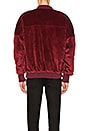 view 4 of 5 Velour Hero Bomber in Burgundy