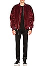 view 5 of 5 Velour Hero Bomber in Burgundy