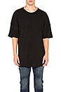 view 1 of 4 Oversized Thermal Tee in Black