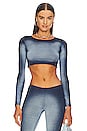 view 1 of 4 Basic Cropped T-shirt in Faded Indigo