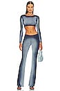 view 4 of 4 Basic Cropped T-shirt in Faded Indigo
