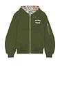 view 2 of 6 x Verdy Collection Reversible Full Zip Hoodie in Khaki