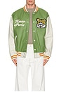 view 4 of 5 x Verdy Collection Varsity Jacket in Pale Khaki
