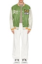 view 5 of 5 x Verdy Collection Varsity Jacket in Pale Khaki